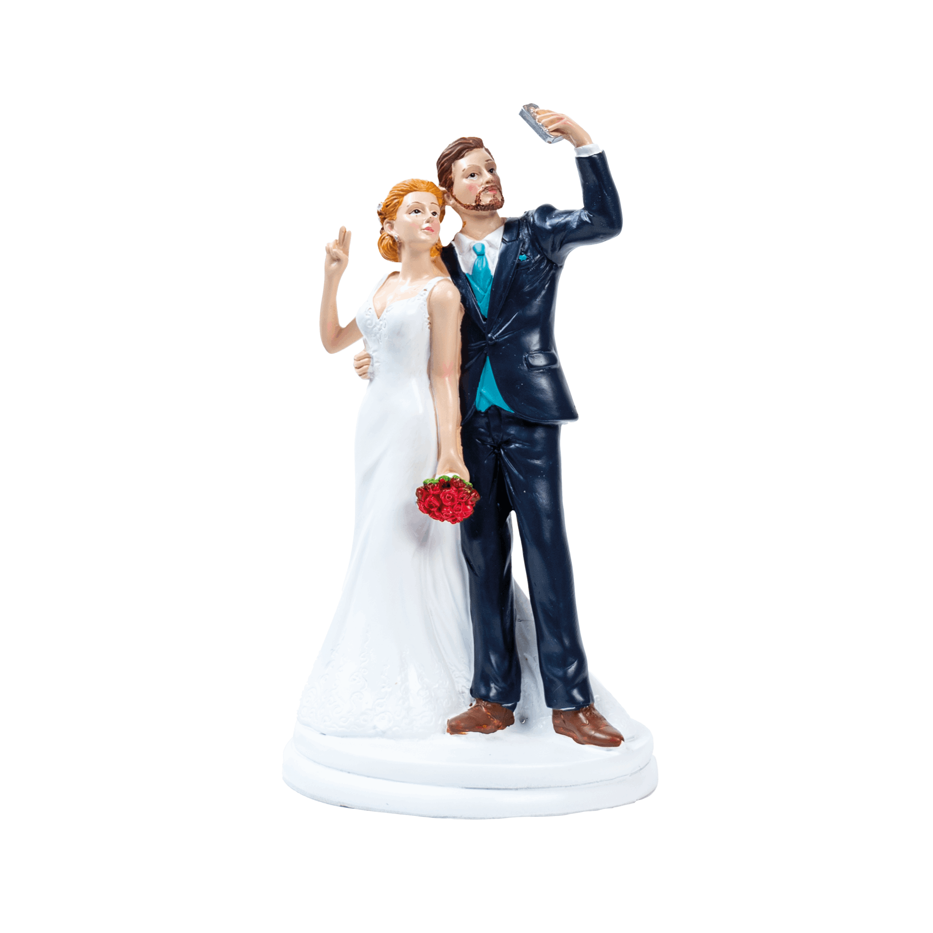 decocino-tortenfigur-brautpaar-selfie-liebe-20cm image 1