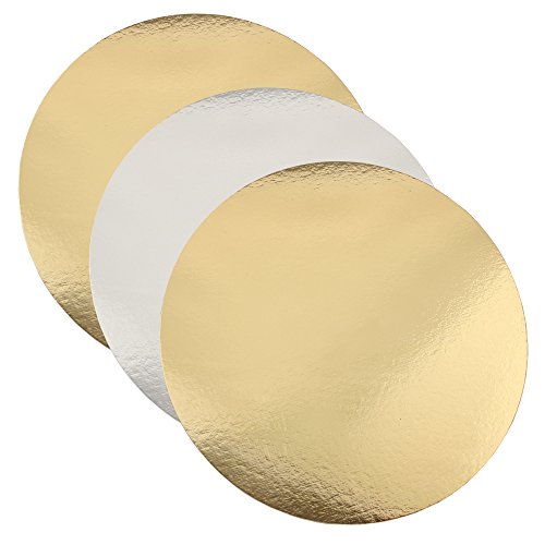 funcakes-runde-kartonunterlagen-silber-gold-35-cm-cake-drum-3-st-ck image 2