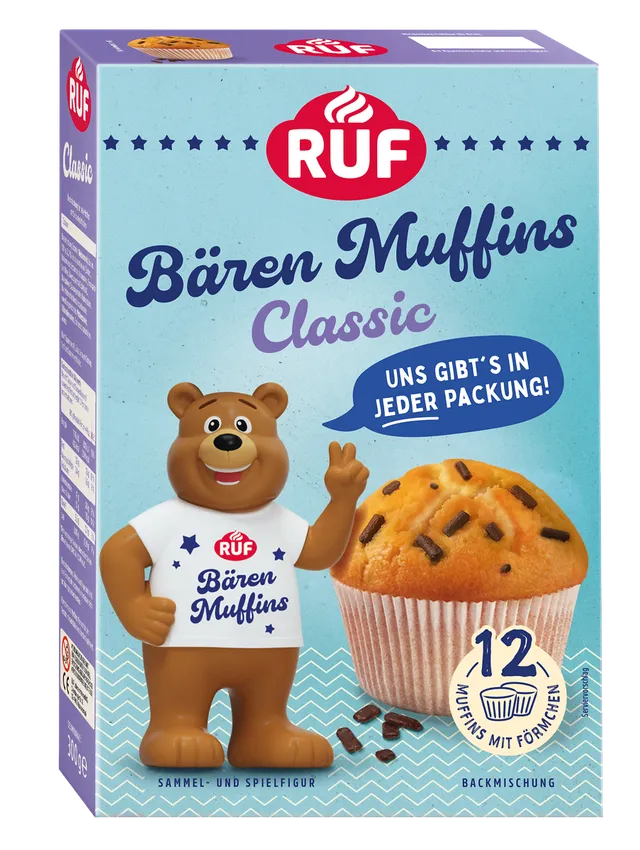 ruf-b-ren-muffins-classic-backmischung-12-muffins-mit-sammelfigur image 1