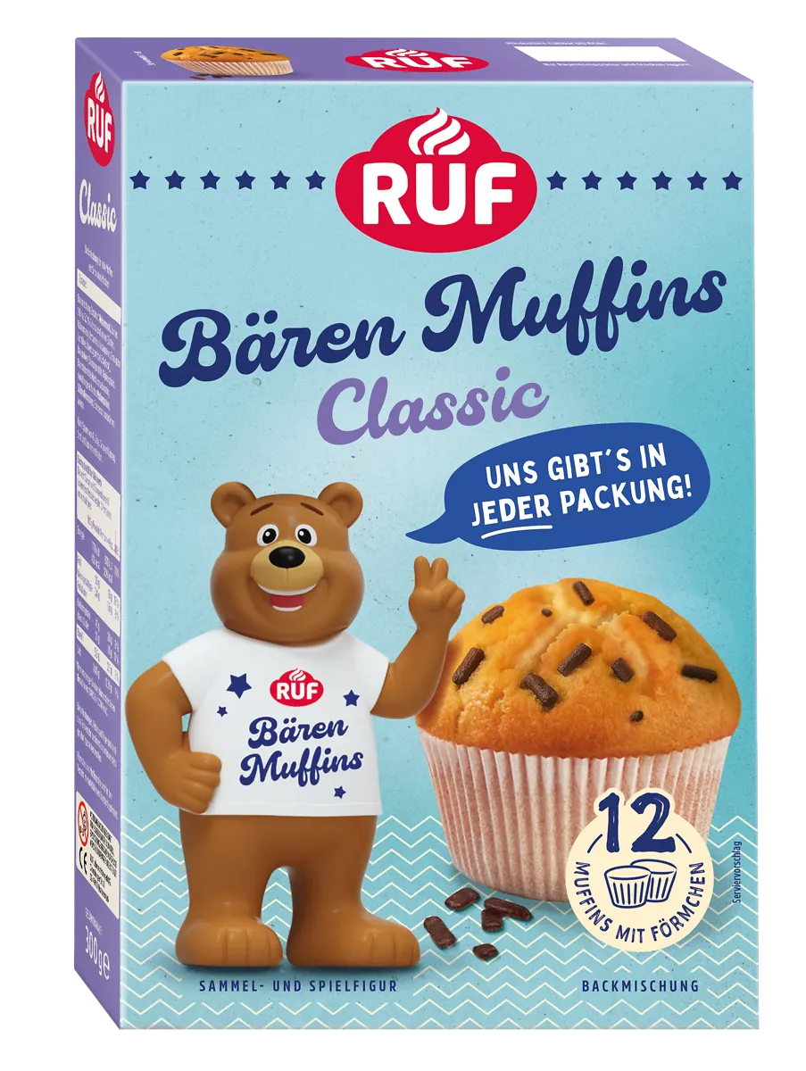 ruf-b-ren-muffins-classic-backmischung-12-muffins-mit-sammelfigur image 1