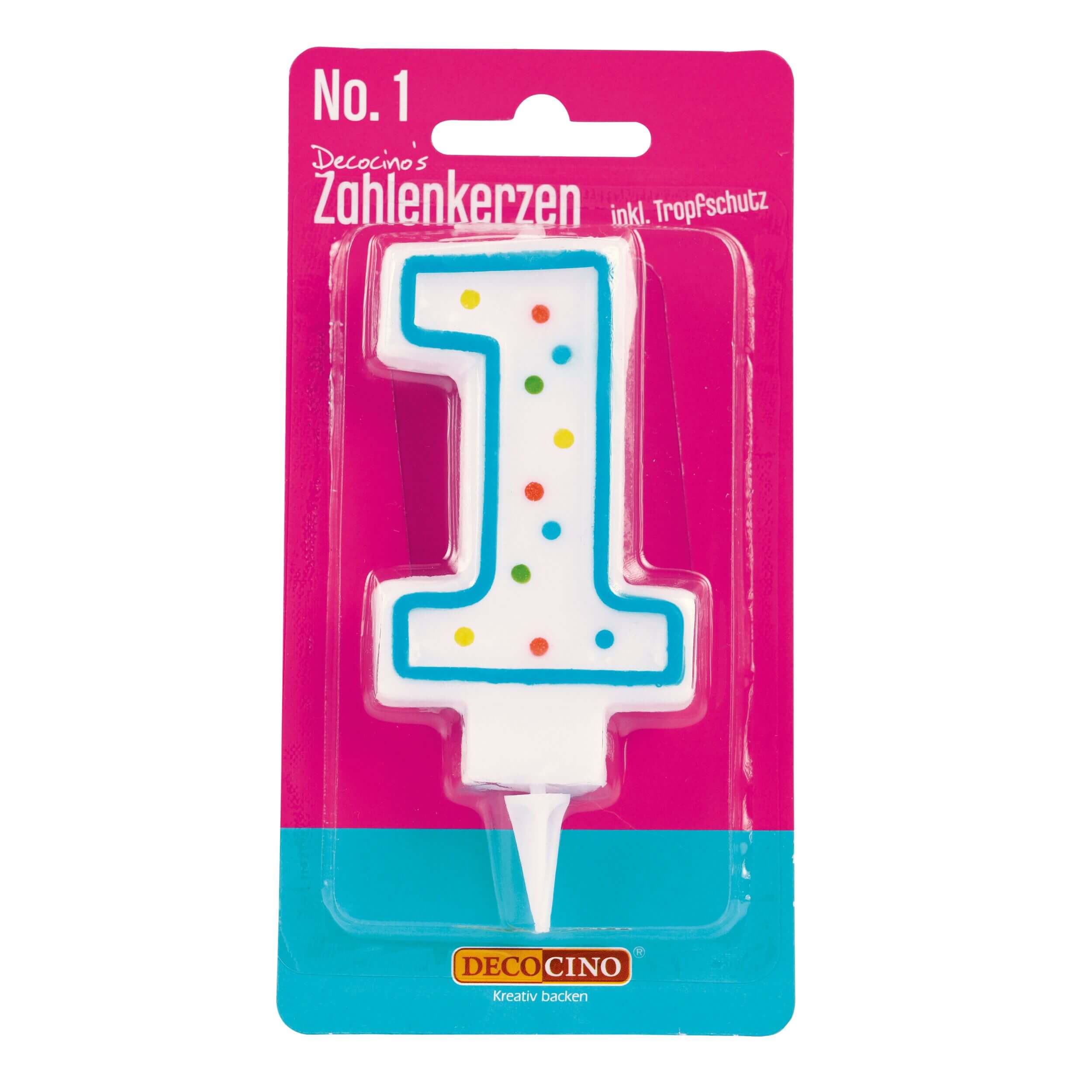 decocino-zahlenkerze-1-geburtstagskerze-mit-punkten image 1