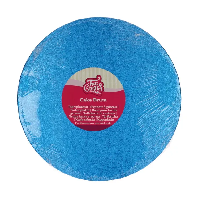 funcakes-cake-drum-rund-tortenunterlage-blau-25-cm-12-mm image 1