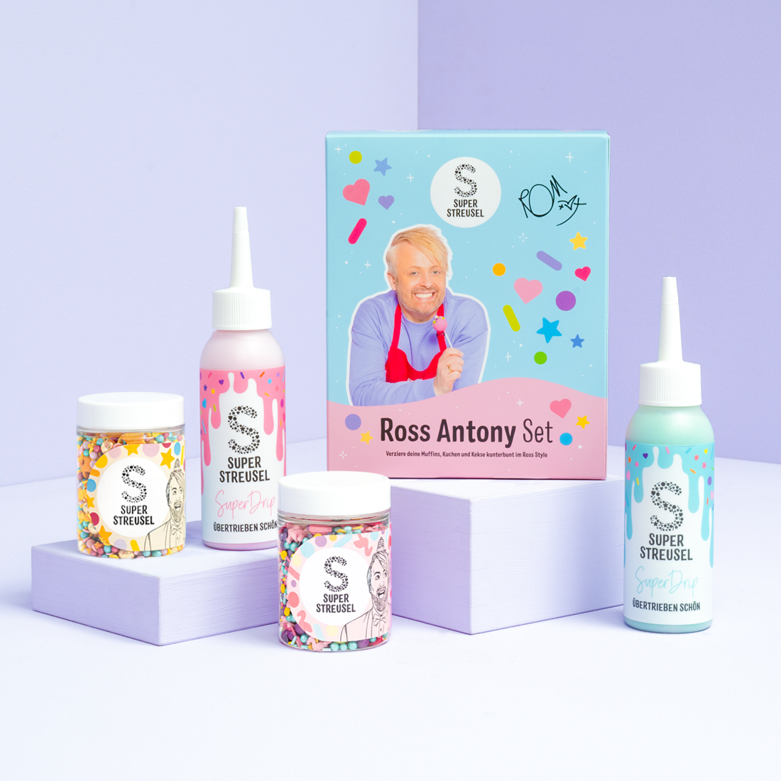 super-streusel-ross-antony-set-streuselmix-superdrip-geschenkbox image 1