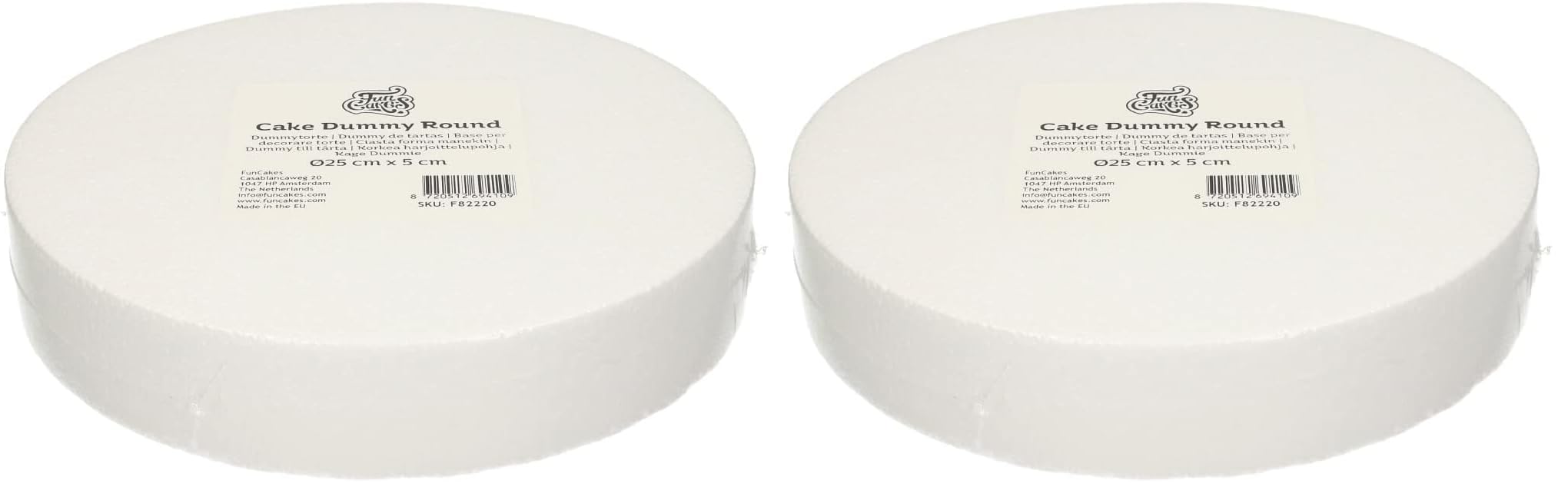 funcakes-cake-dummy-tortenattrappe-rund-25-x-5-cm-styropor image 3