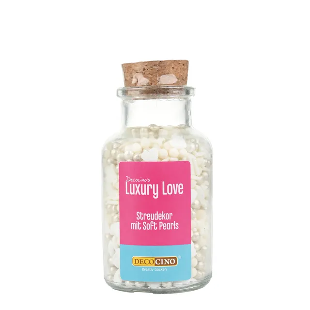 decocino-luxury-love-streusel-mix-im-glas-105g-wei-silber-perlen image 1
