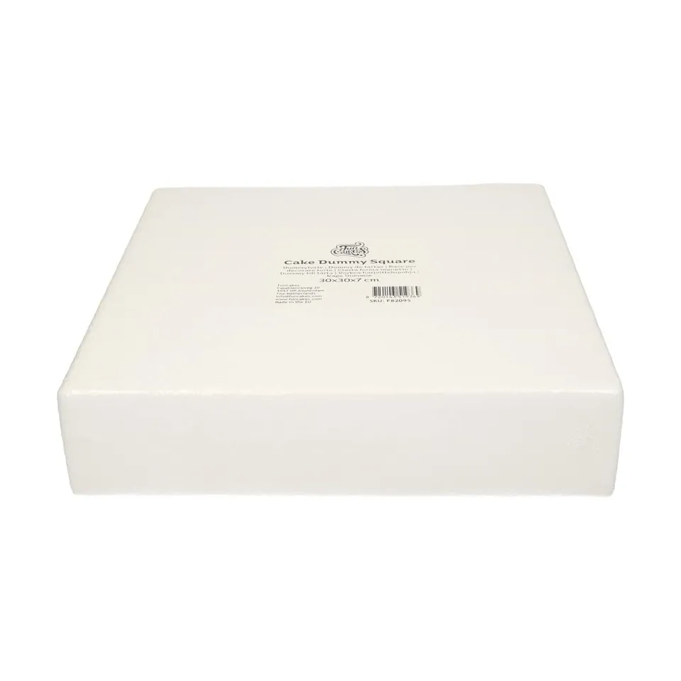 funcakes-cake-dummy-square-styropor-torte-30x30x7-cm image 1