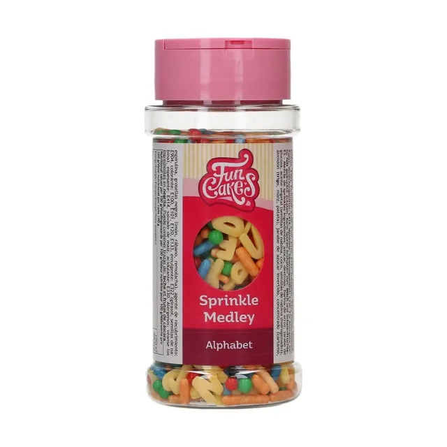 funcakes-sprinkle-medley-alphabet-zuckerstreusel-65-g-buchstaben-streusel image 1