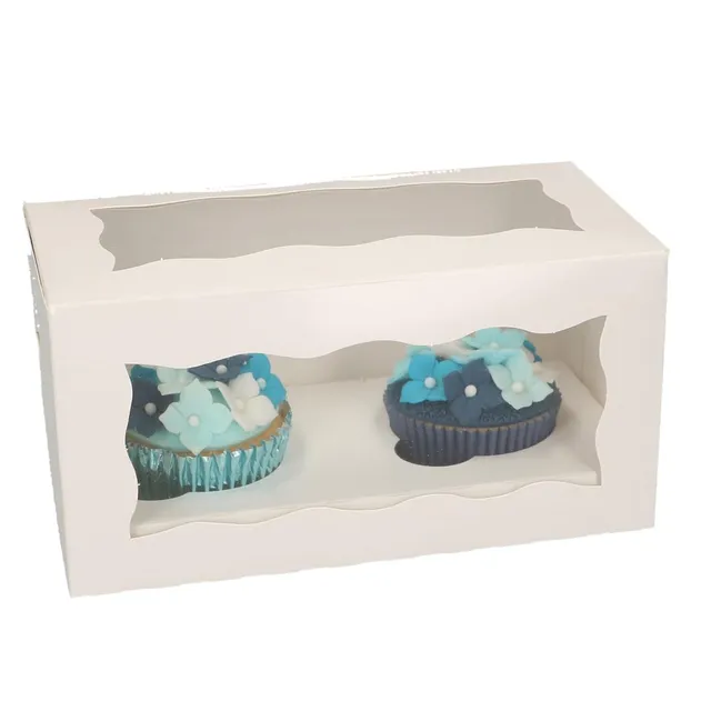 funcakes-cupcake-box-wei-f-r-2-cupcakes-mit-fenster-einsatz-25-st-ck image 1