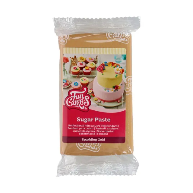 funcakes-sugar-paste-rollfondant-sparkling-gold-250-g image 1