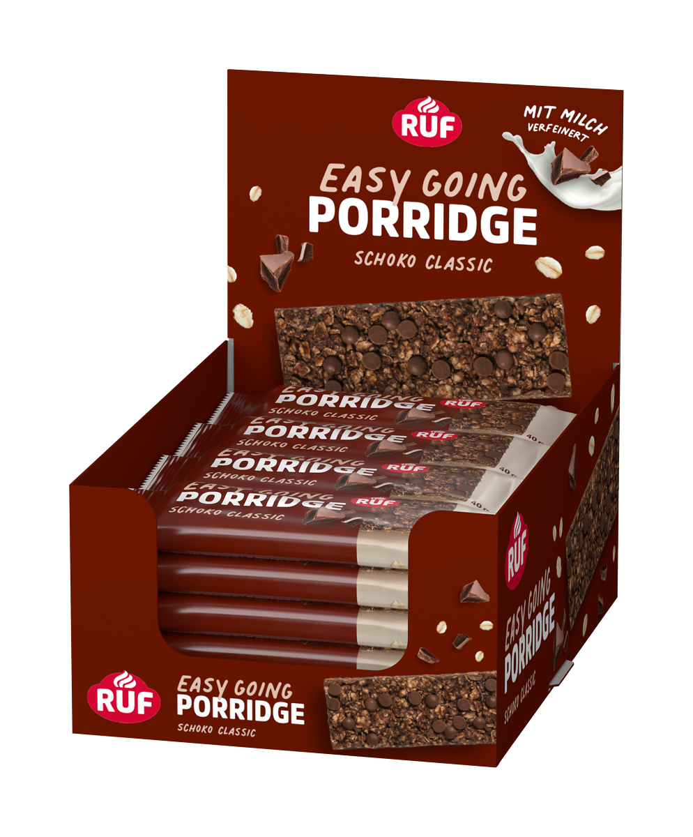 ruf-porridge-riegel-schoko-classic-16er-box-haferriegel-mit-schokolade image 1