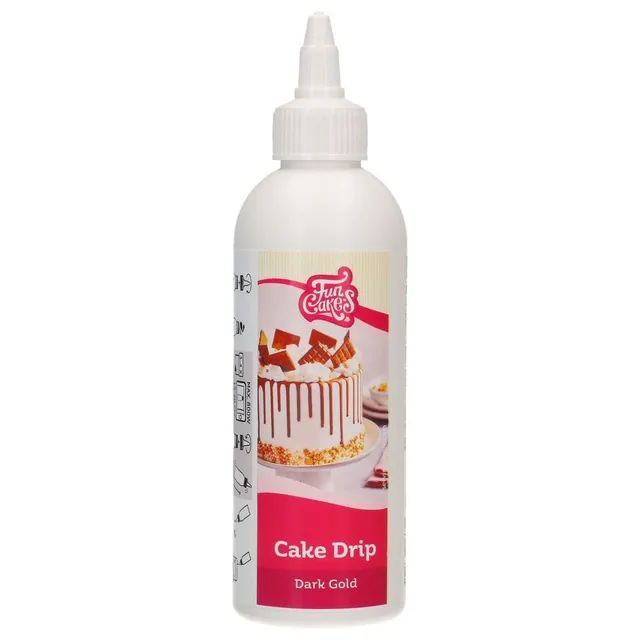 funcakes-cake-drip-zuckerglasur-gold-180-g-squeezy-flasche image 1