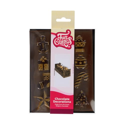 funcakes-chocolate-decorations-schokofiguren-gold-christmas-12-st-ck image 2