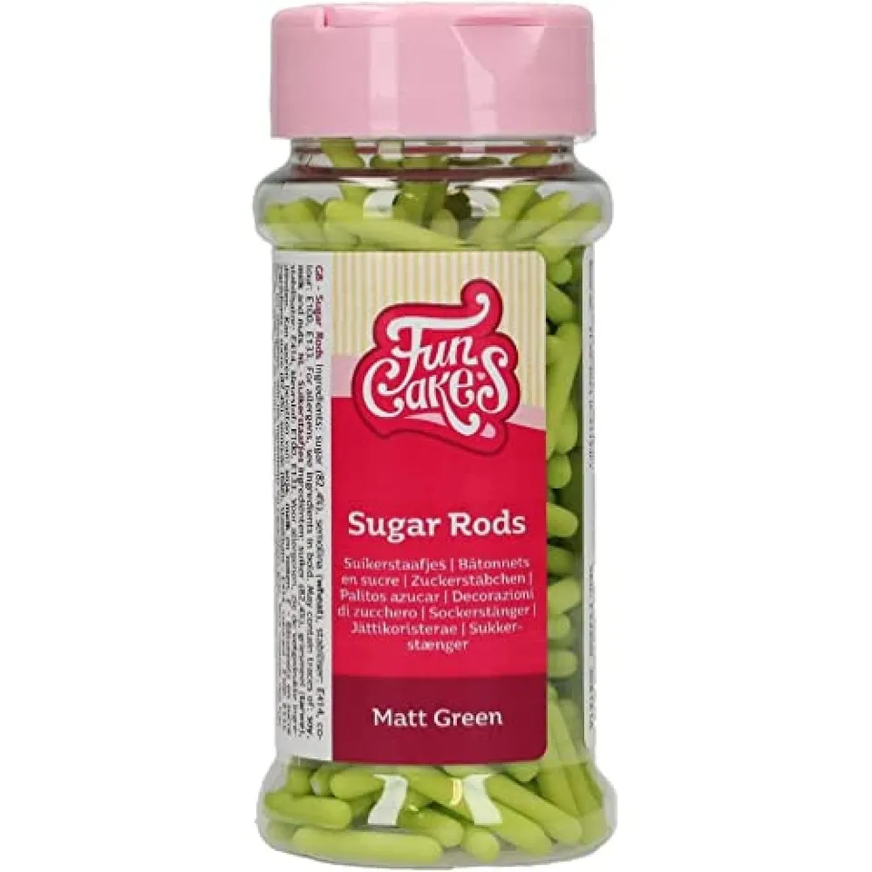 funcakes-matte-sugar-rods-xl-gr-n-zuckerstangen-ca-2-cm-70-g image 1
