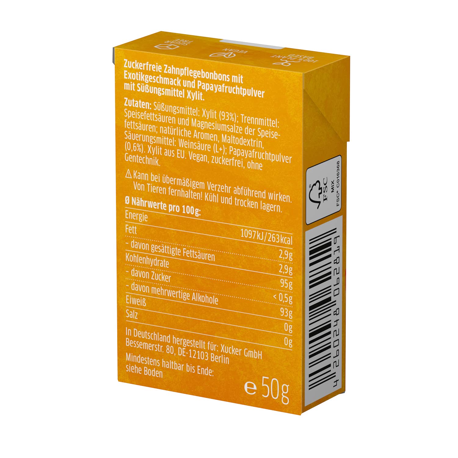 xucker-xylit-bonbons-exotik-zuckerfrei-zahnpflegebonbons-50-g image 7