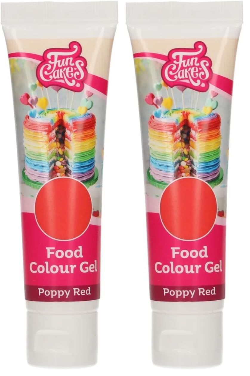 funcakes-food-colour-gel-poppy-red-mohnrot-30-g image 8