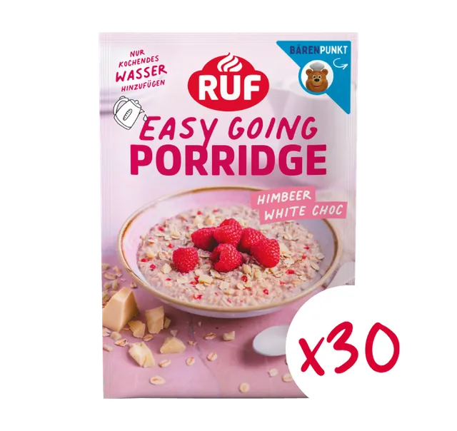 ruf-porridge-himbeer-white-chocolate-monats-vorrat-30-st-ck image 1