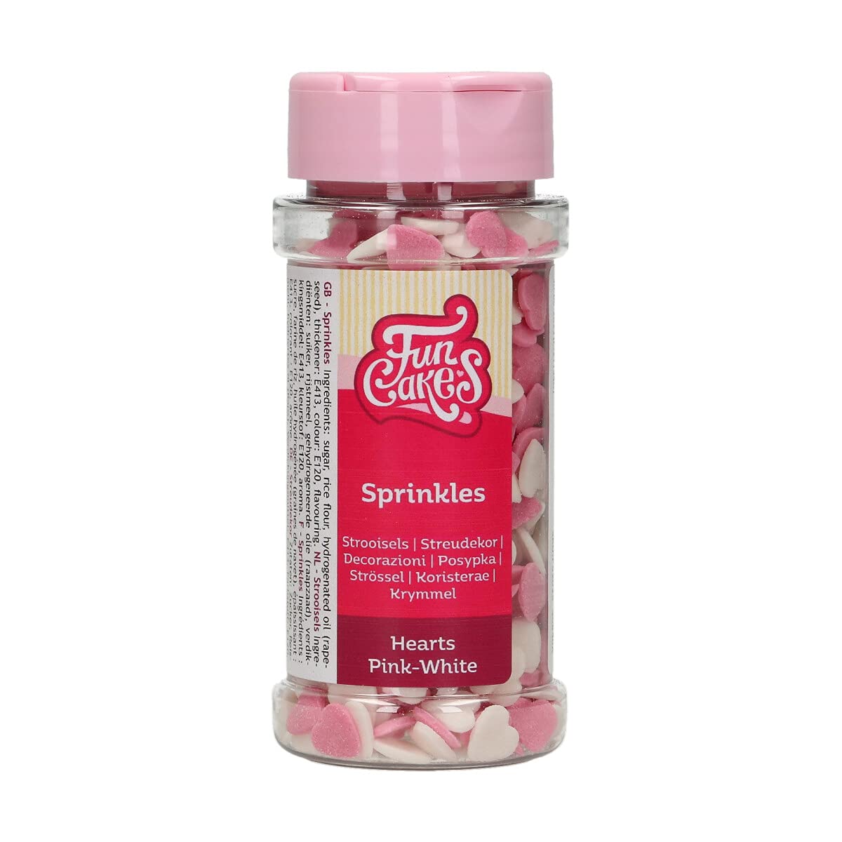 funcakes-sprinkles-zuckerstreusel-hearts-pink-white-450-g image 5