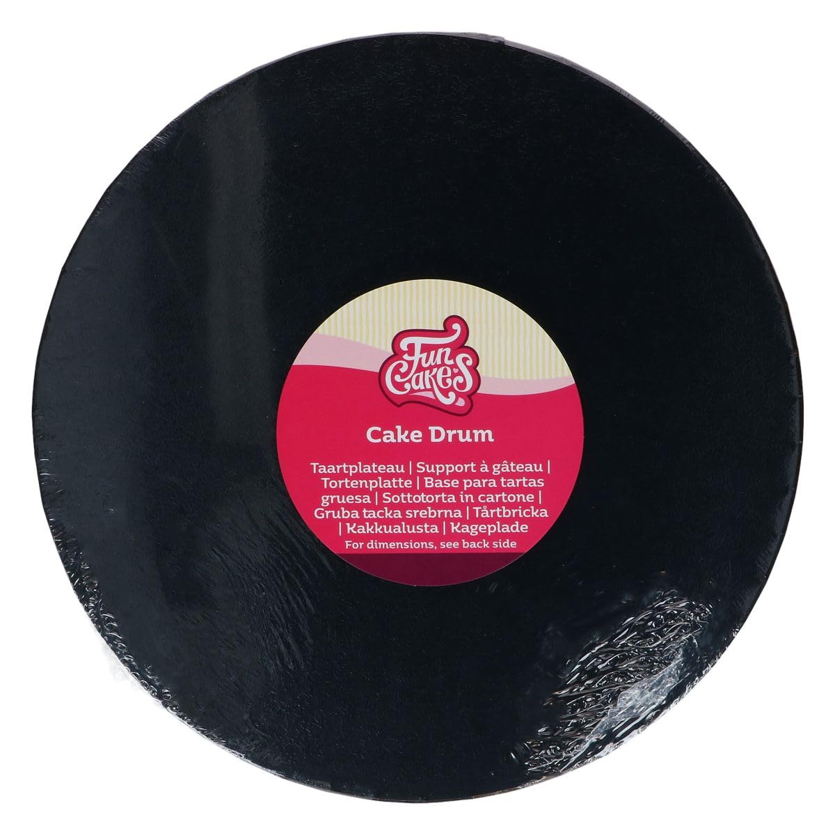 funcakes-cake-drum-round-tortenunterlage-schwarz-25-cm image 1