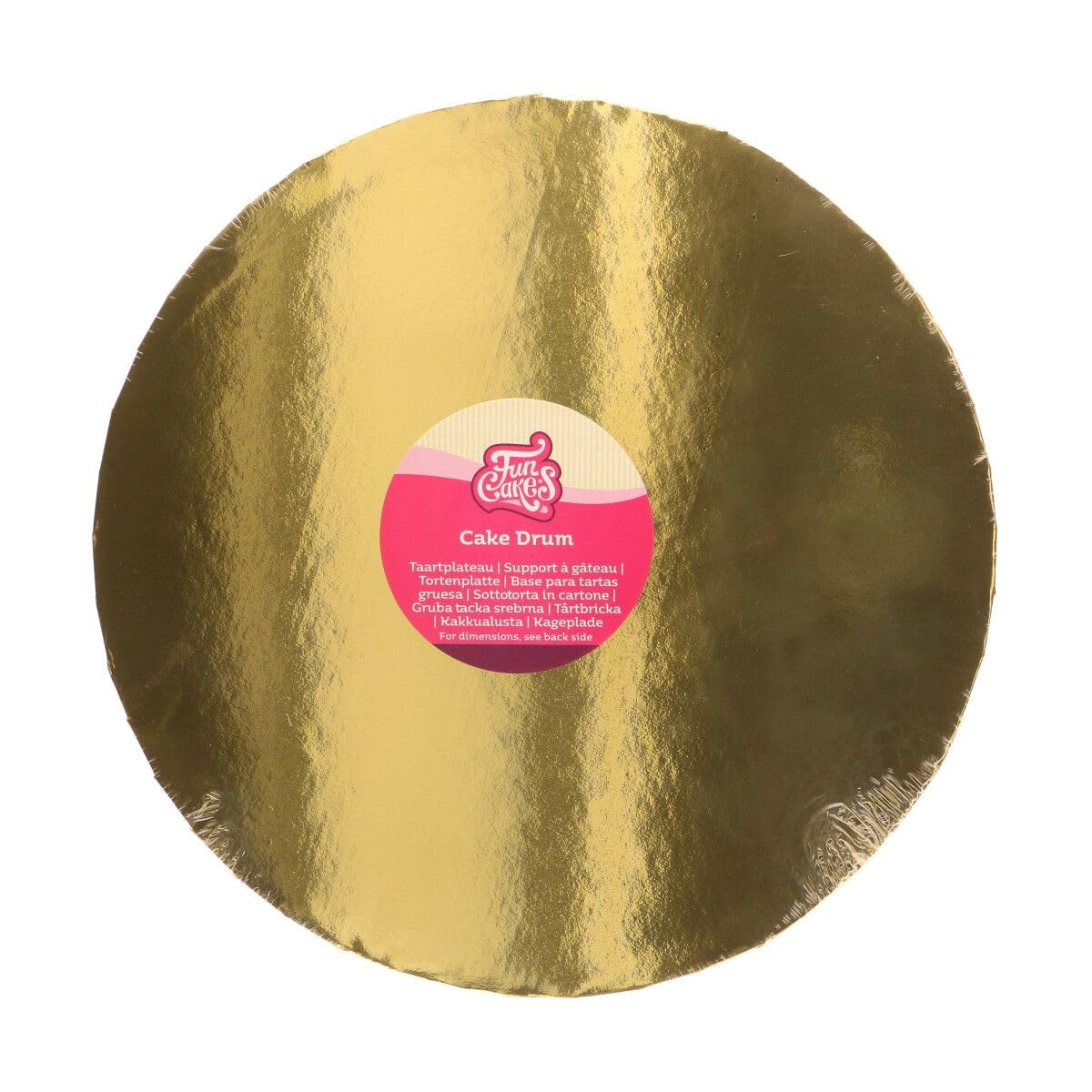 funcakes-cake-drum-round-tortenunterlage-gold-33-cm image 1