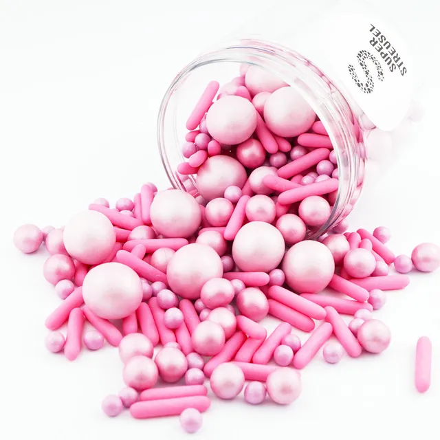 super-streusel-ballerina-streuselmix-rosa-mit-schokokugeln-knusperkugeln-und-sti image 1