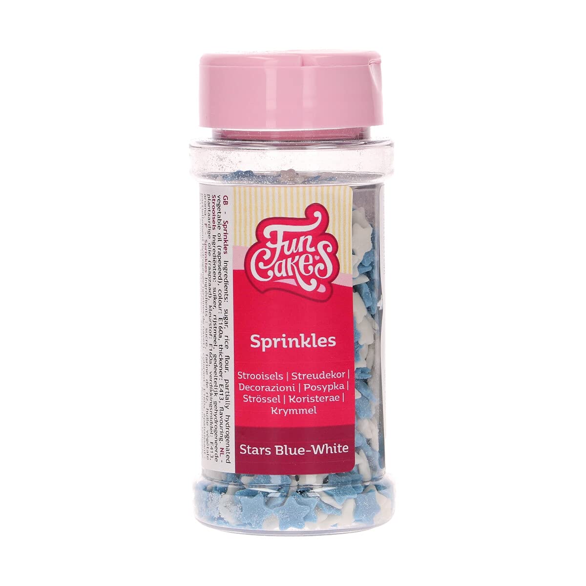 funcakes-sprinkles-stars-blue-white-zuckerstreusel-sterne-55-g image 1