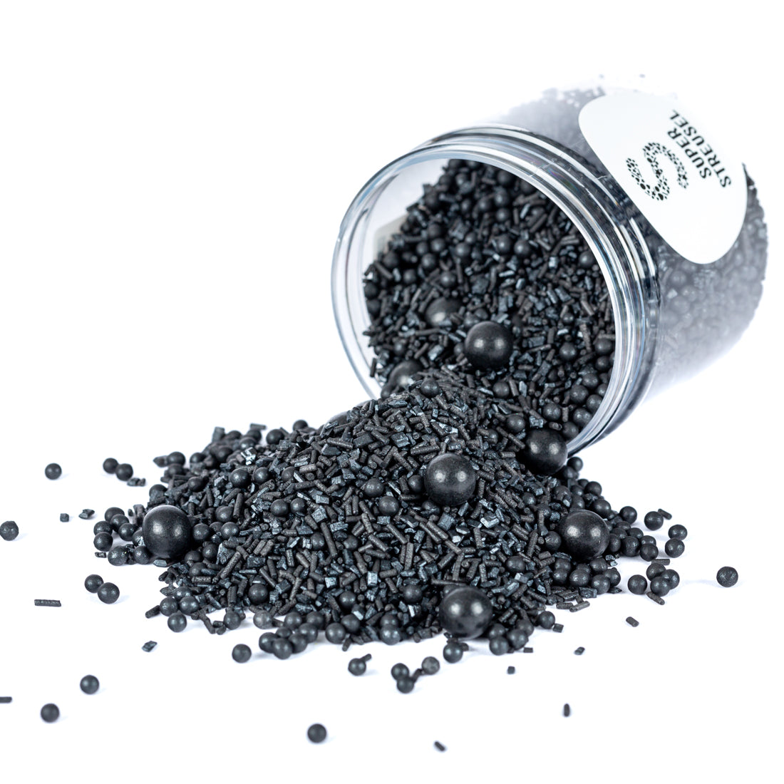 super-streusel-schwarze-super-streusel-streuselmix-schwarz-mit-perlen-glimmerzuc image 3