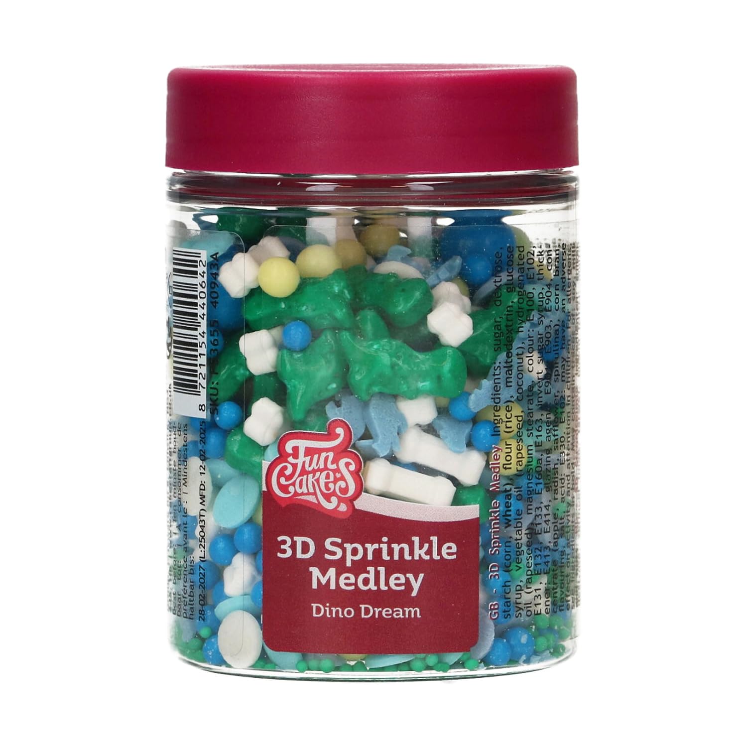 funcakes-3d-sprinkle-medley-dino-dream-zuckerstreusel-70-g-premium-dose image 1