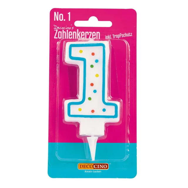 decocino-zahlenkerze-1-geburtstagskerze-mit-punkten image 1