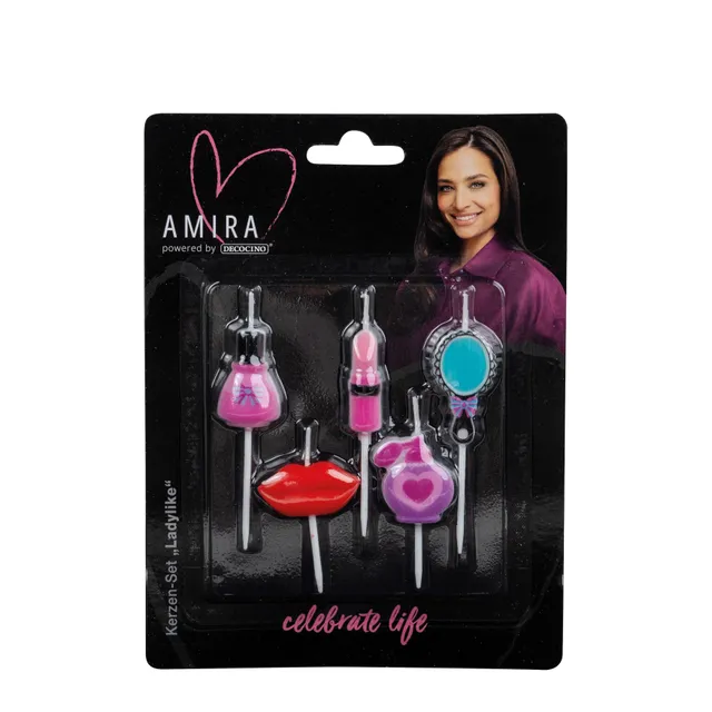 decocino-kerzen-set-ladylike-5-tlg-by-amira-tortendeko-kerzen image 1