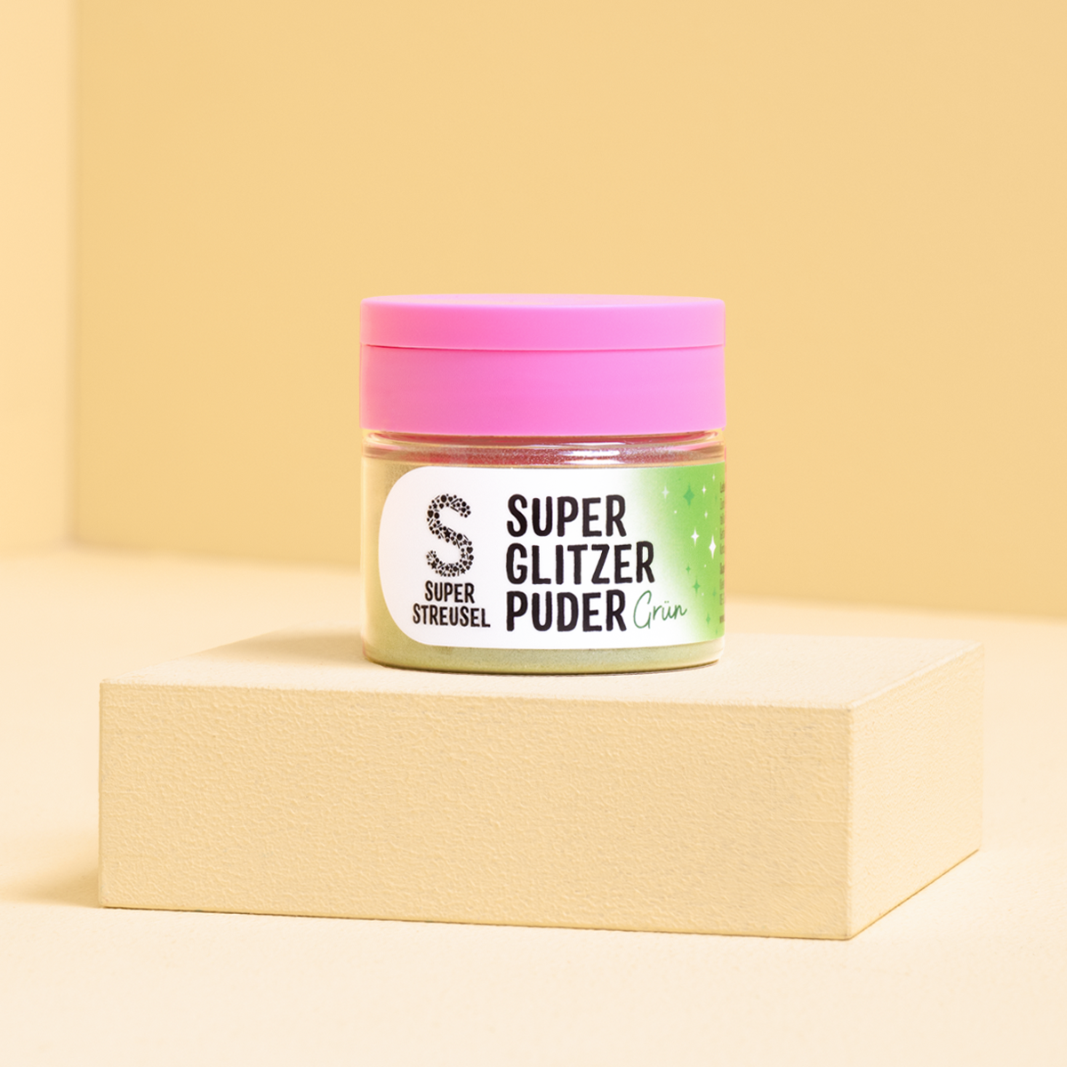 super-streusel-superglitzerpuder-gr-n-essbarer-glitzer-f-r-torten-drinks image 1