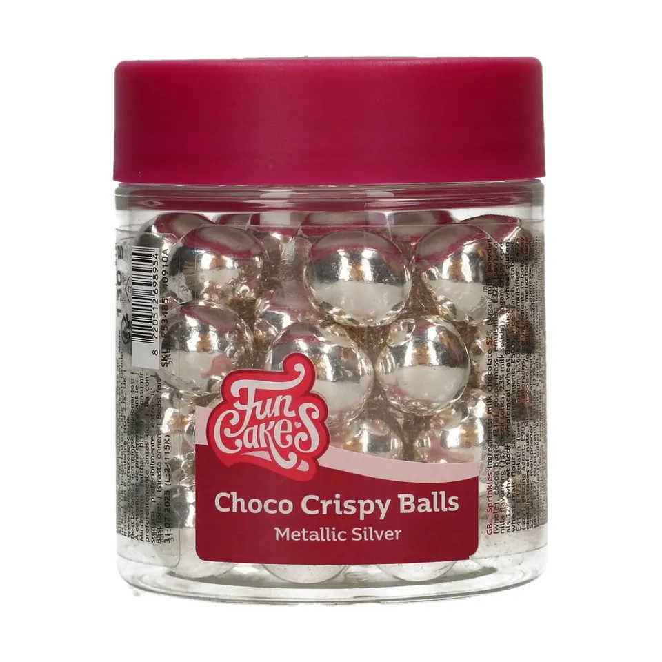 funcakes-choco-crispy-balls-schokokugeln-metallic-silver-60-g image 1
