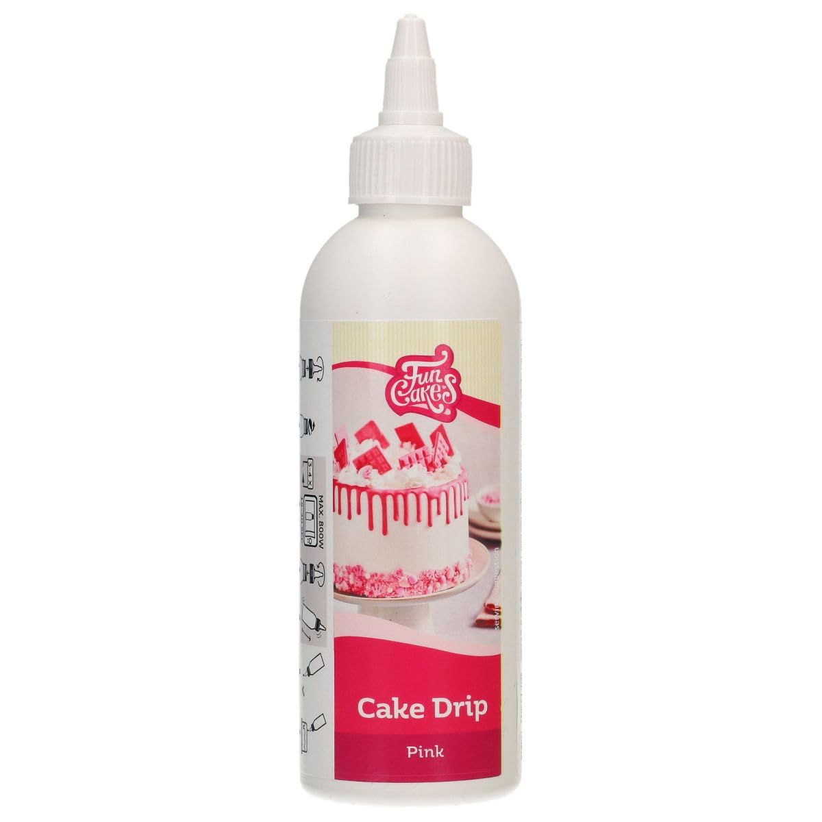 funcakes-cake-drip-pink-zuckerglasur-mit-vanille-180-g-squeezy-flasche image 1