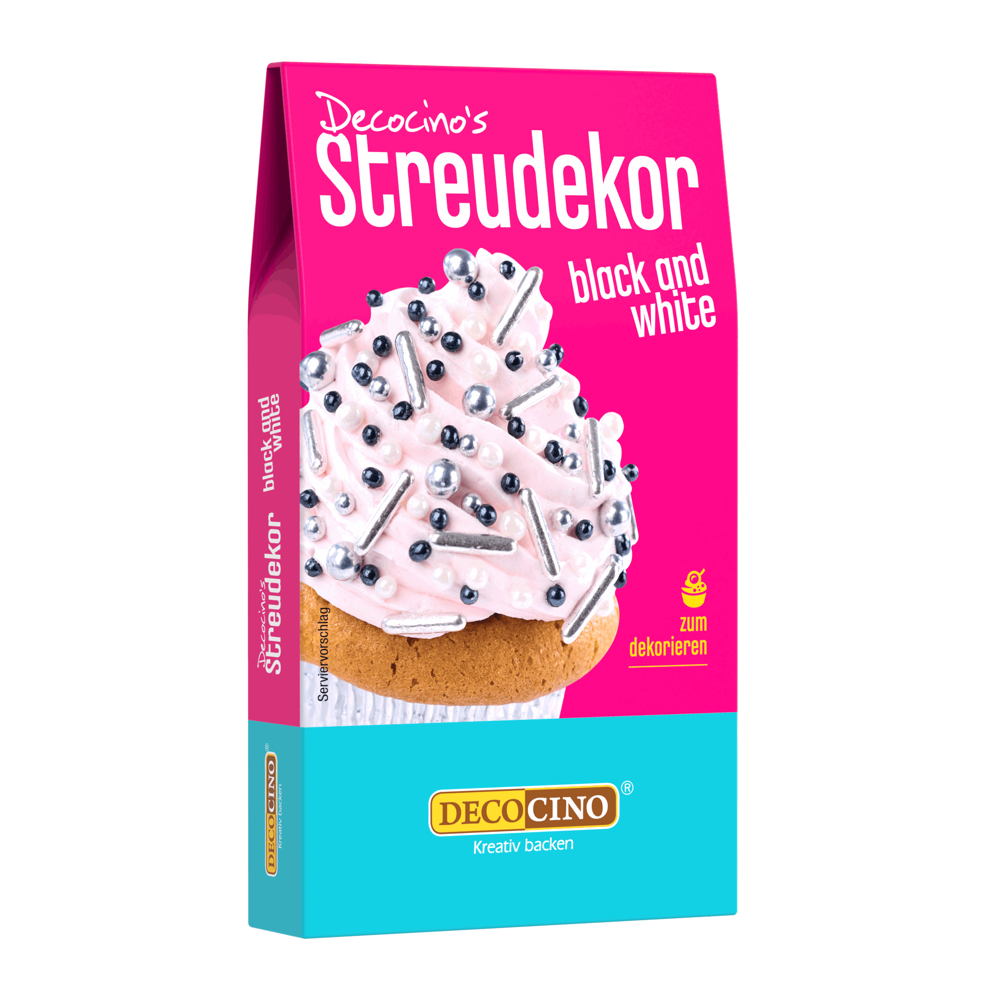 decocino-streudekor-black-and-white-40-g-silber-schwarz-wei-streusel-mix image 1