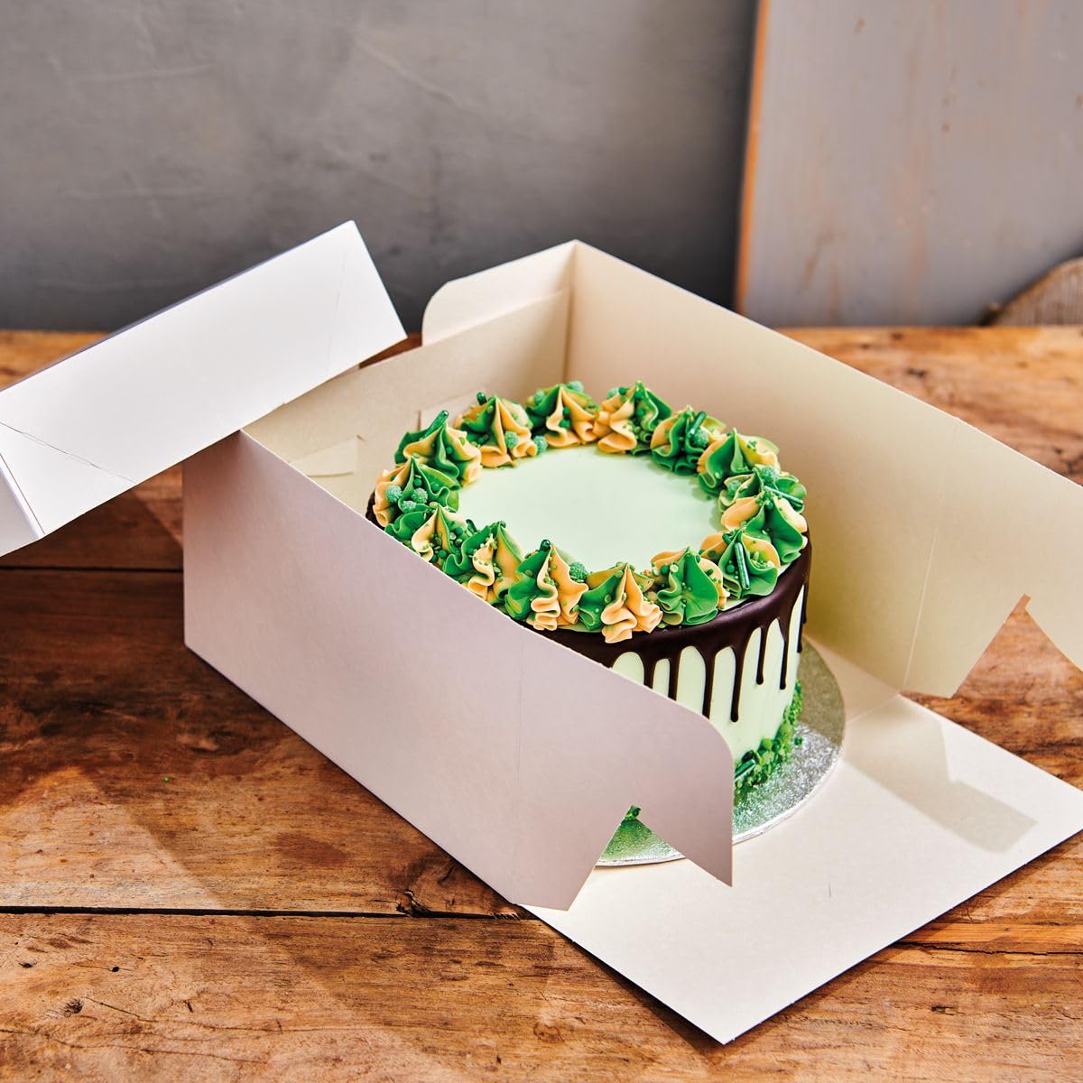 funcakes-cake-box-tortenkarton-mit-deckel-25x25x8-cm-25-st-ck image 2