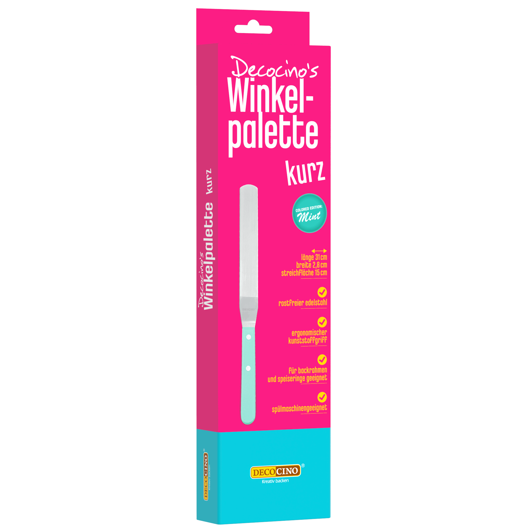decocino-winkelpalette-kurz-mintgr-n-tortenwerkzeug-zum-glattstreichen image 1