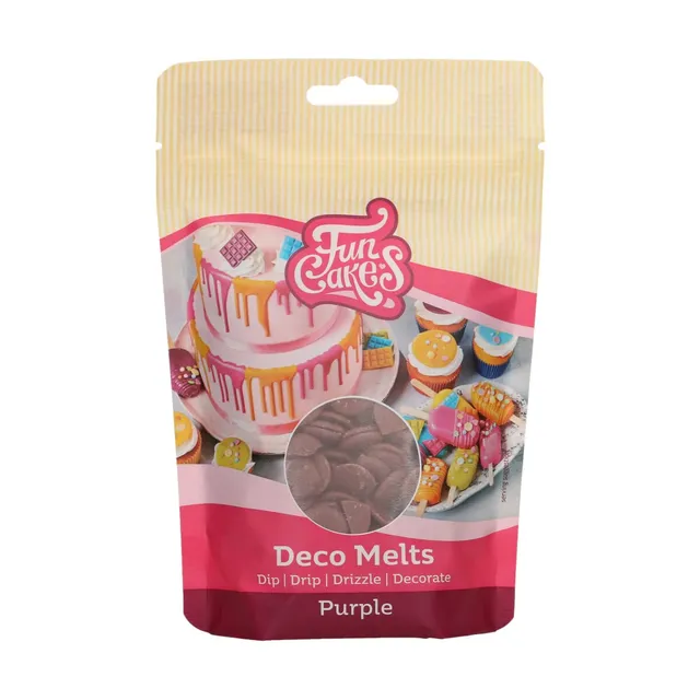 funcakes-deco-melts-lila-schmelzdrops-zum-dippen-und-drippen-250-g image 1