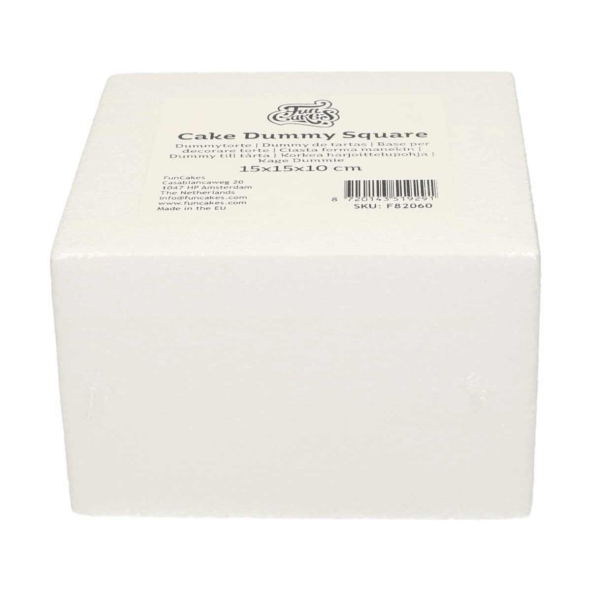 funcakes-cake-dummy-eckig-styropor-torte-15-x-15-x-10-cm image 1
