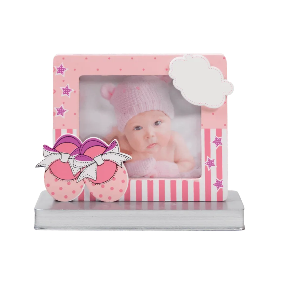 decocino-tortendeko-bilderrahmen-baby-m-dchen-12cm-x-12cm-rosa image 1