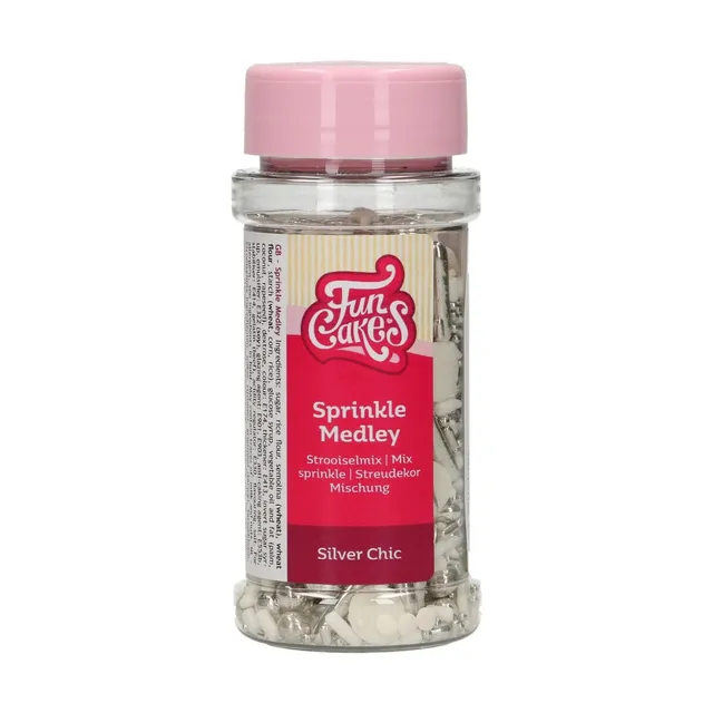funcakes-sprinkle-medley-silber-chic-kuchenstreusel-65-g image 1
