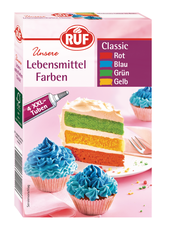 ruf-lebensmittelfarbe-classic-4-farben-rot-blau-gr-n-gelb-zum-backen-dekorieren image 1