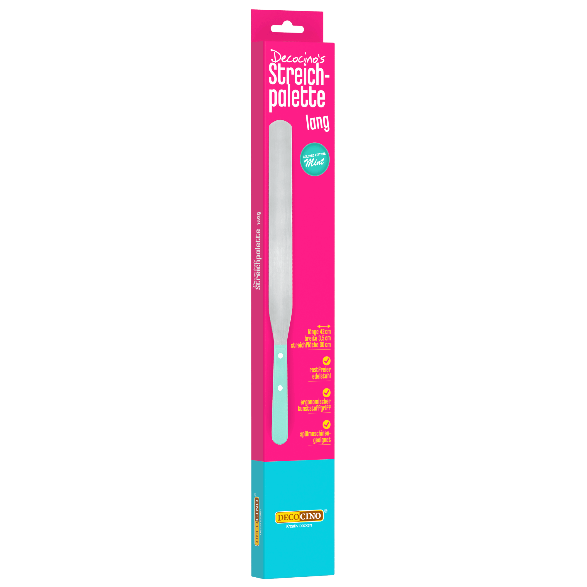 decocino-streichpalette-lang-mintgr-n-tortenspachtel-zum-glattstreichen image 1