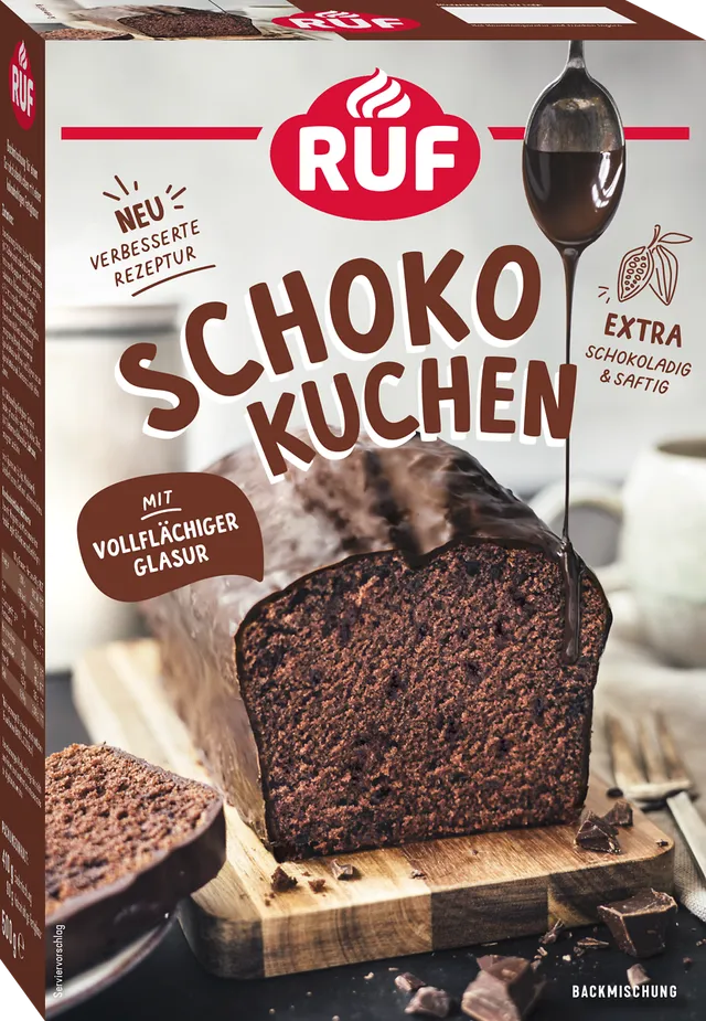 ruf-schoko-kuchen-backmischung-mit-schokoladenglasur image 1