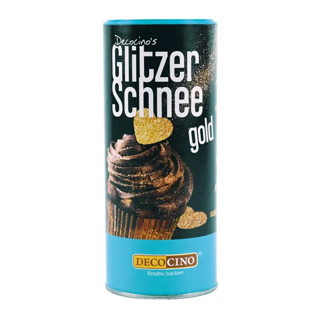 decocino-glitzer-schnee-gold-100-g-essbarer-goldglitzer-f-r-kuchen-und-desserts image 1