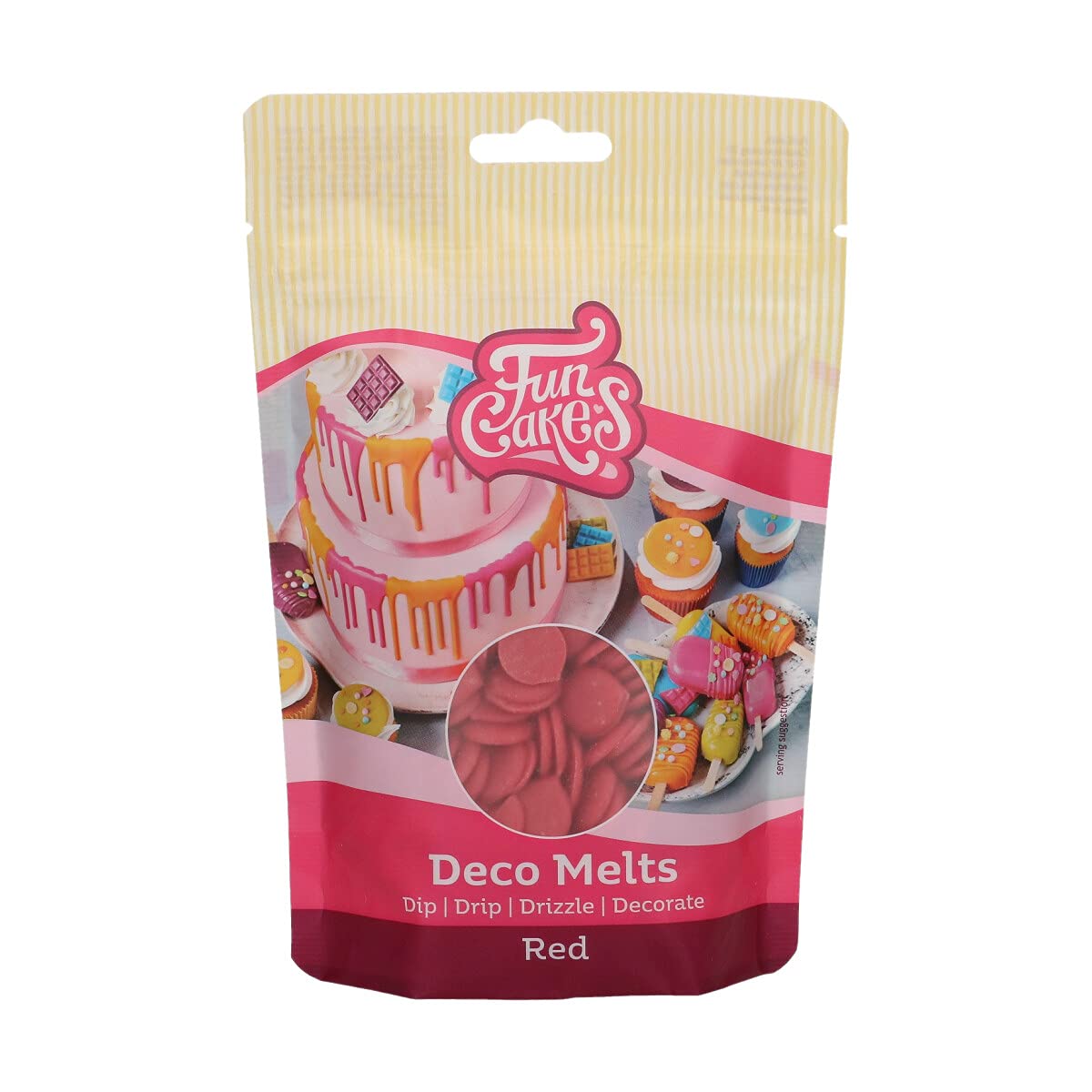 funcakes-deco-melts-rot-250-g image 1