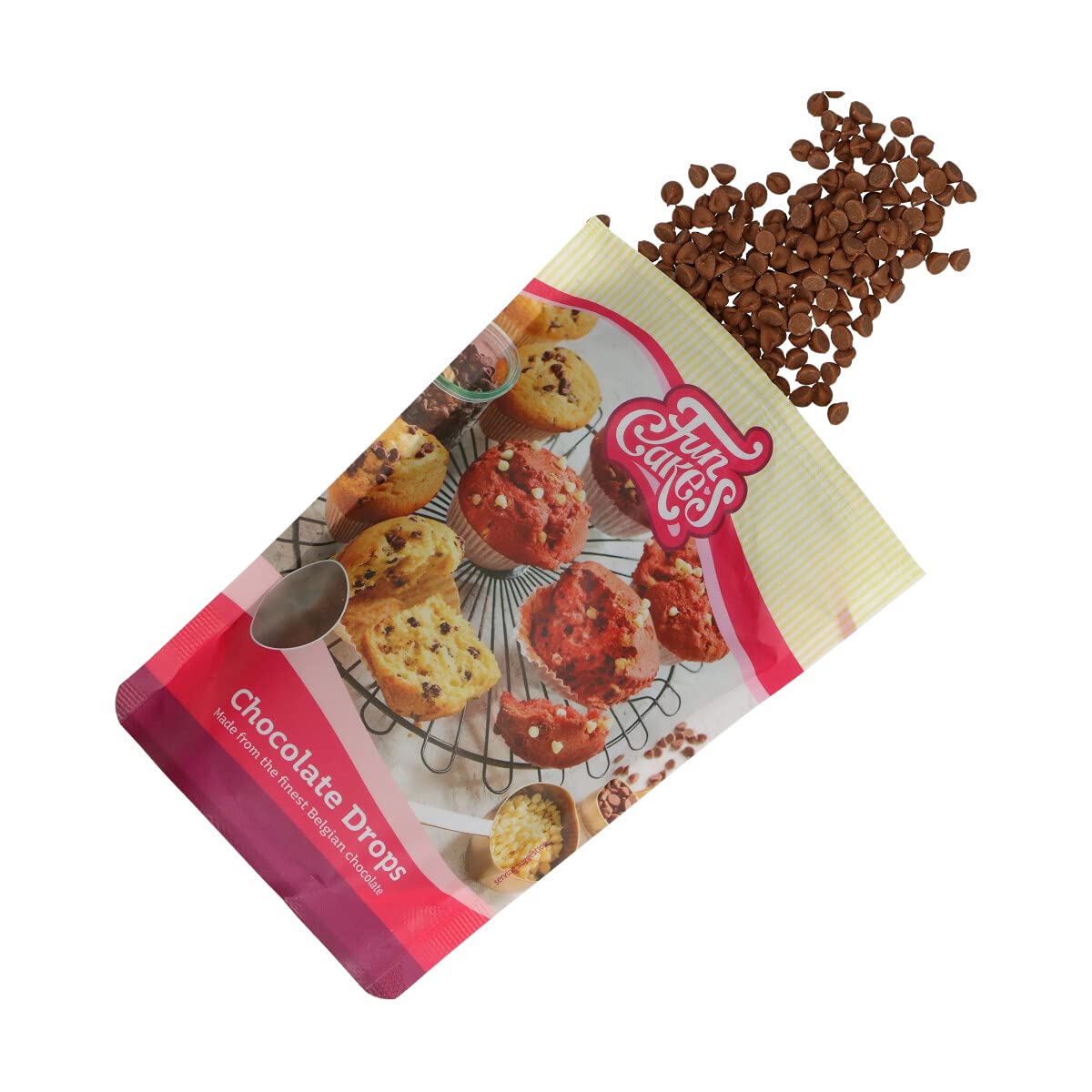 funcakes-chocolate-drops-milch-350-g-backstabile-schokodrops image 3