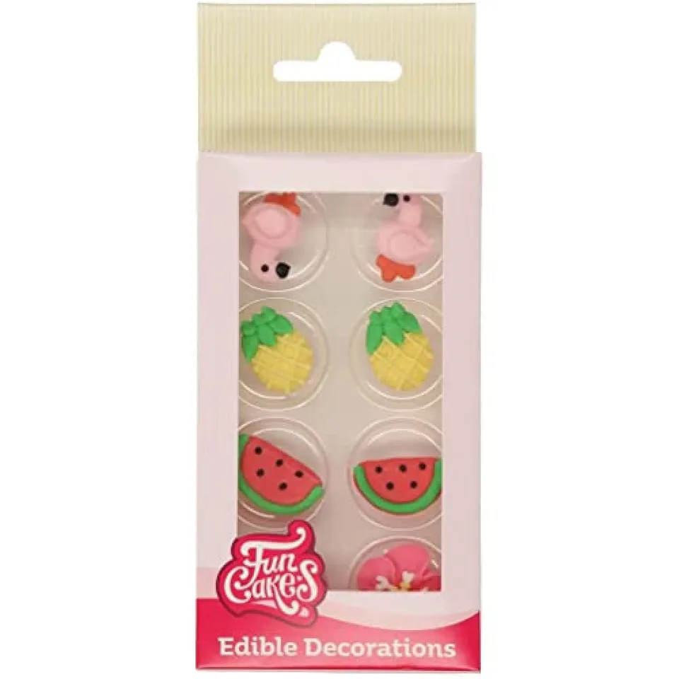 funcakes-zuckerdekorationen-tropisch-essbares-deko-set-8-st-ck image 1