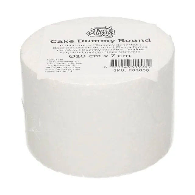 funcakes-cake-dummy-round-styropor-torte-10x7-cm image 1