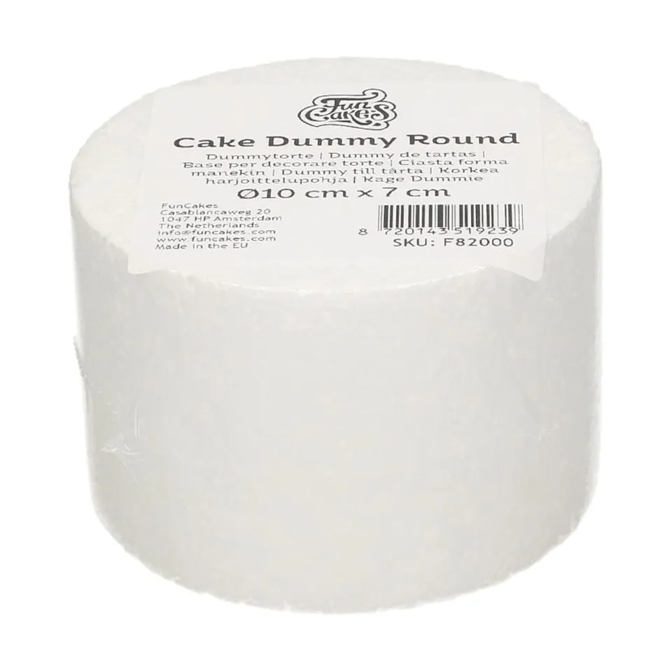 funcakes-cake-dummy-round-styropor-torte-10x7-cm image 1
