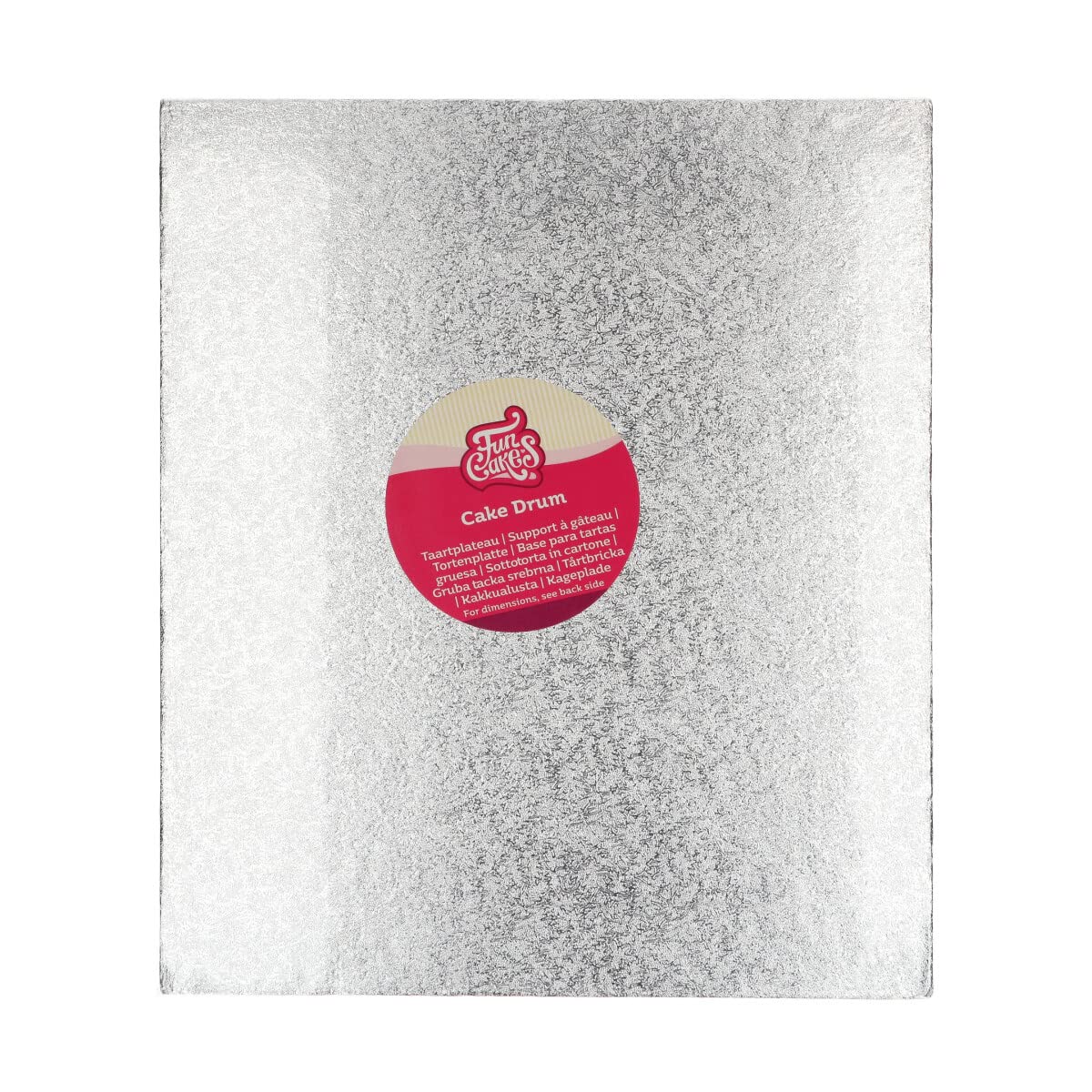 funcakes-cake-drum-rechteckig-silber-tortenunterlage-35-5-x-30-5-cm-12-mm image 1