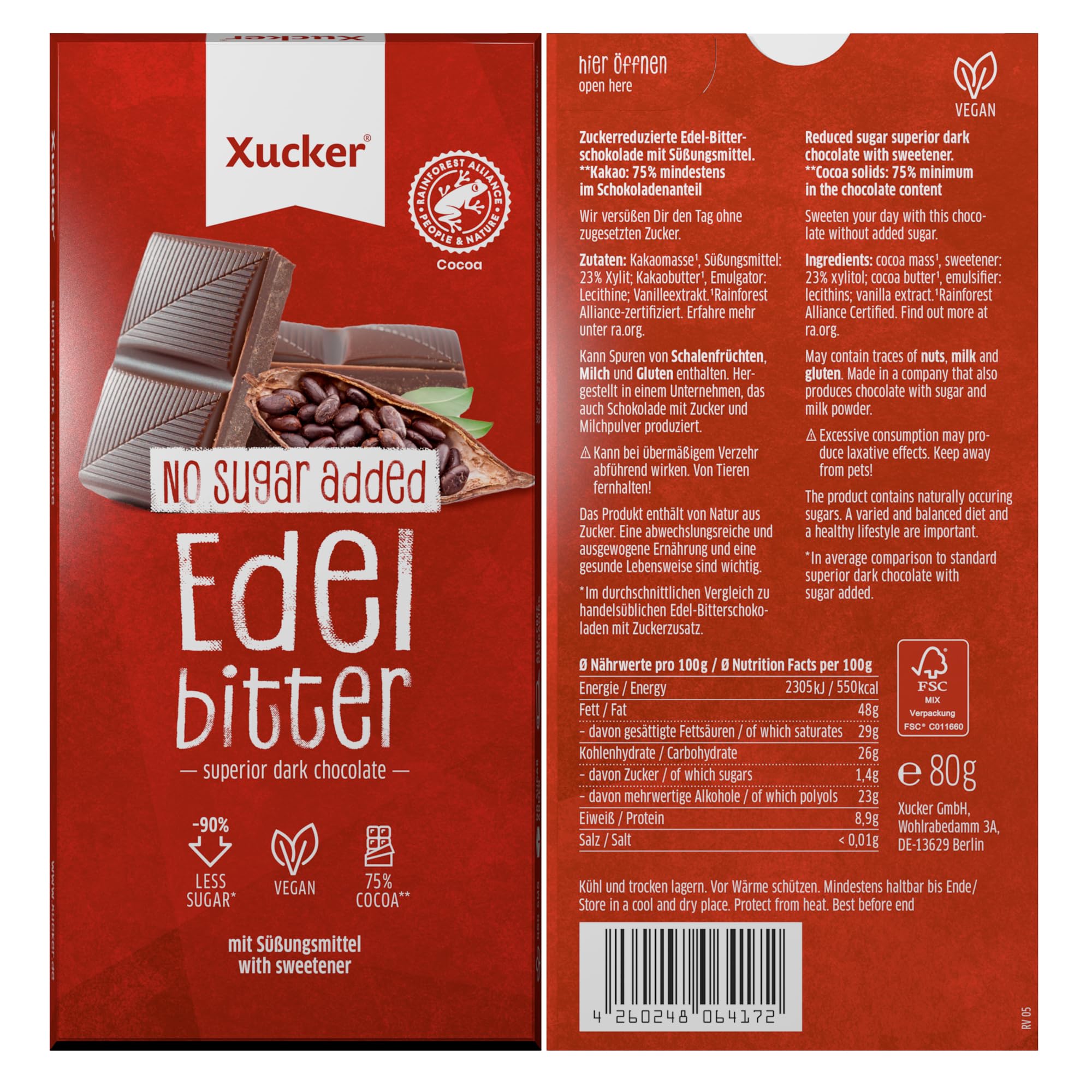 xucker-schokolade-mit-xylit-edelbitter-pfefferminz-2x80-g image 2